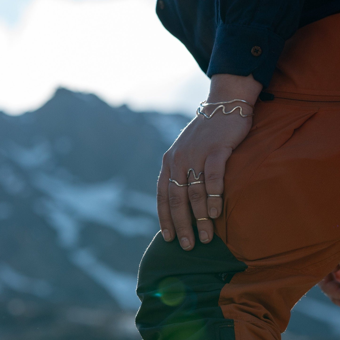 Fjell ring handmade silver mountain minimalist