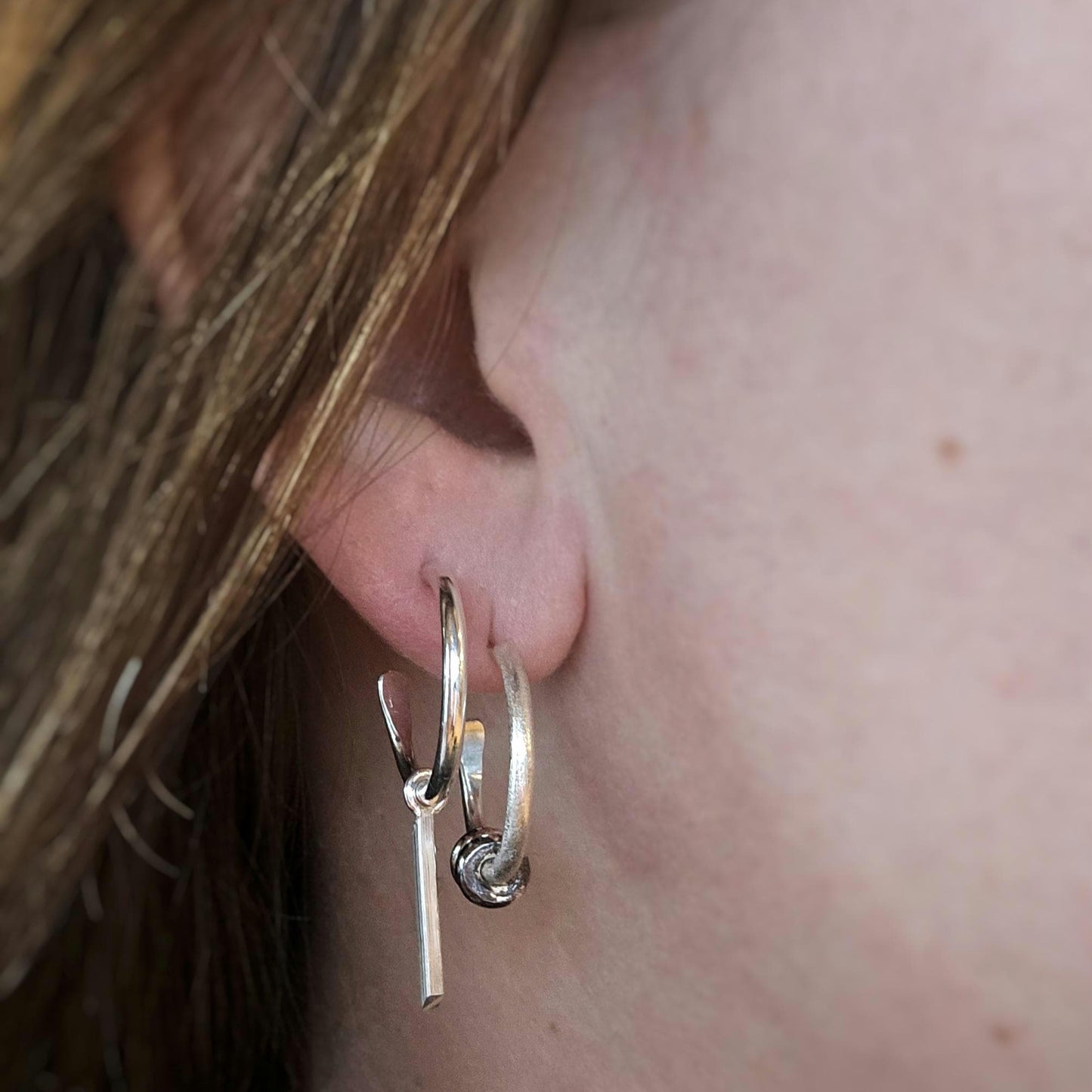 Smi sølv øreringer